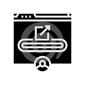 referral code glyph icon vector illustration