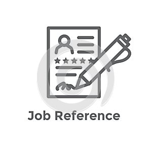 Referral Job Reference Icon with recommendations, performance review, etc ideas