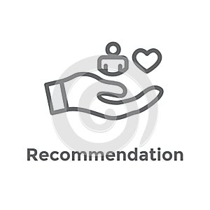 Referral Job Reference Icon with recommendations, performance review, etc ideas