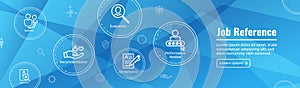 Referral Job Reference Web Header Banner and Icon Set