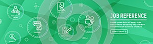 Referral Job Reference Web Header Banner and Icon Set