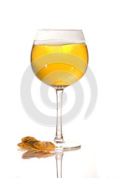 A refershing glass of beer photo