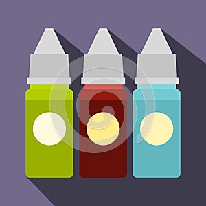 Refill bottles icon, flat style