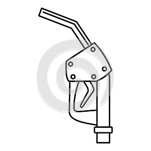 Refill fuel pistol icon, outline style