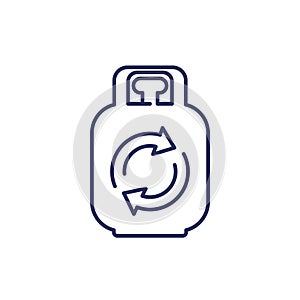refill gas tank icon, line vector