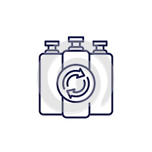 refill gas tanks line icon