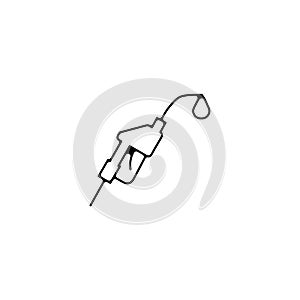 refill gun icon. gas station line icon. refill gun linear outline icon