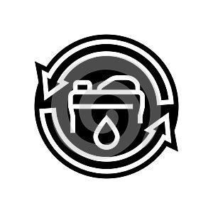 refill indicator glyph icon vector illustration