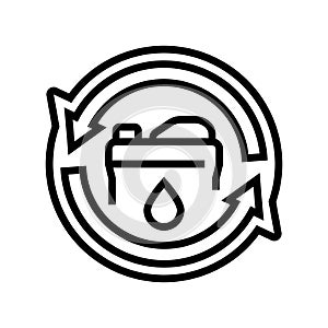 refill indicator line icon vector illustration