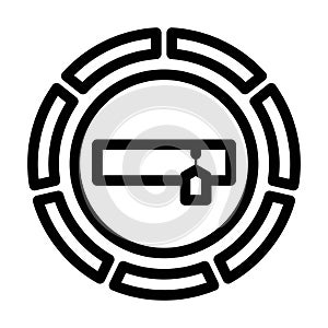 refill indicator line icon vector illustration