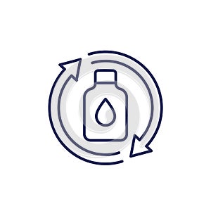 refill water bottle line icon