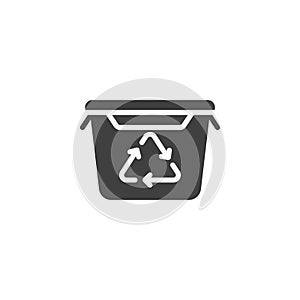 Refillable container vector icon