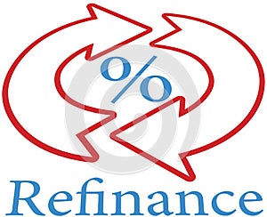 Refinance home mortgage loan icon symbol photo