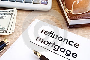 Refinance mortgage application photo