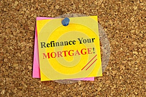 Refinance your mortgage sign