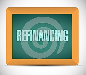 refinancing board sign illustration design photo