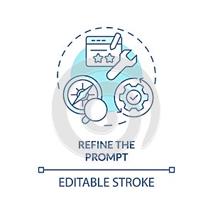 Refine prompt soft blue concept icon photo