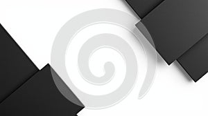 Refined Black Geometric Pattern with Depth and Shadow