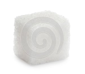 Refined sugar isolated on white, closeup