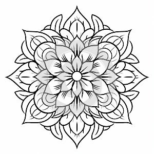 Refined Technique Mandala Coloring Pages With Floral Accents