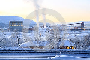 Refinery Factory Plant in winter