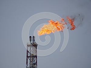 Refinery fire gas torch