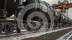 Refinery oil industry freight train transportation crude fuel via railroad