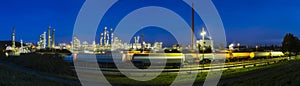 Refinery Panorama At Night