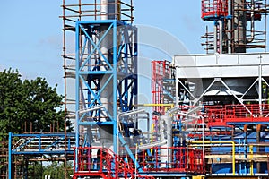 Refinery petrochemical plant construction site