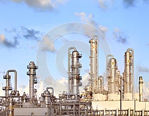 Refinery petrochemical plant in heavy industry estate photo