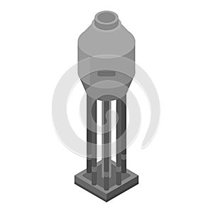 Refinery plant tank icon, isometric style