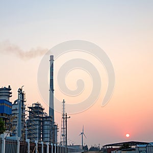 Refinery sunset