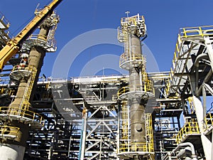 Refinery under construction