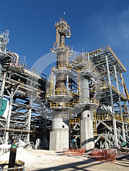 Refinery under construction