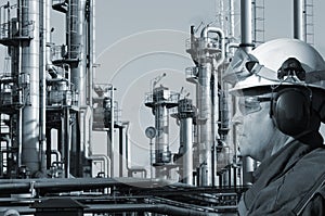 Refinery worker and oil industry