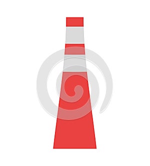 Refining plant chimney isolated icon