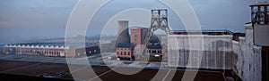 Refirbished buildings of Beringen coal mine series limburg Belgium