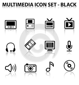 Reflect Multimedia Icon Set