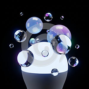 Reflect and refract light displaying a spectrum of iridescent