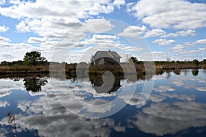 Reflected Cranberry Pump House