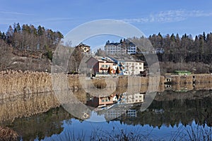 Reflected in the water