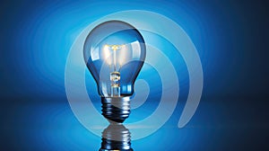 reflecti light bulb on blue