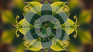 Reflecting a blend of natural and geometric elements in a harmonious