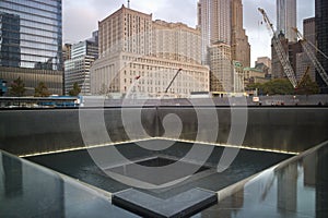 Reflecting pool at National September 11 Memorial