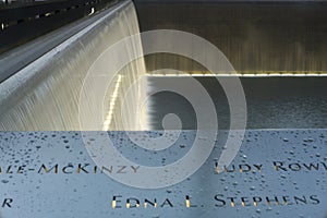 Reflecting pool at National September 11 Memorial