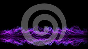 Reflection abstract violet blue waveform sound audio music oscillation, visualization wave technology digital