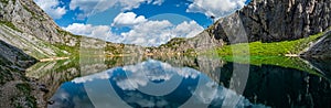 Reflection in alpine lake