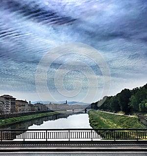 Reflection on the Arno River