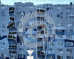 Reflection of block of flats