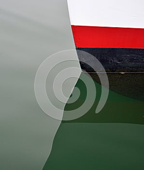 Reflection of a boat at the Port of Everett.